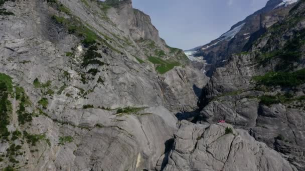 Volo Sopra Paesaggio Svizzero Svizzera Dall Alto — Video Stock