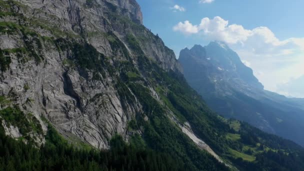 Widok Lotu Ptaka Alpy Szwajcarskie Piękna Szwajcaria Góry — Wideo stockowe