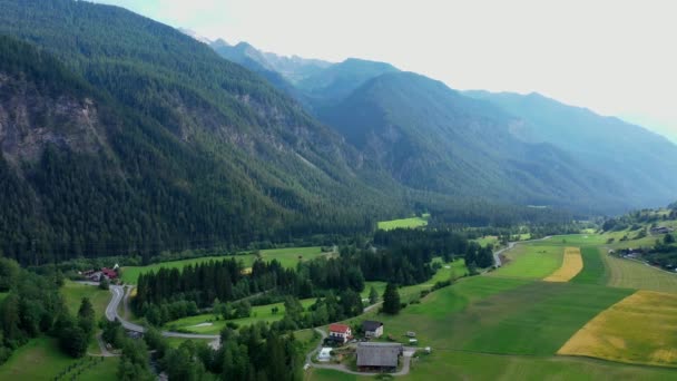 Vue Aérienne Sur Les Alpes Suisses Belle Suisse Haut — Video