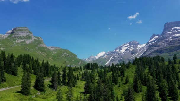 Дивовижний Вигляд Швейцарії Швейцарських Альп — стокове відео