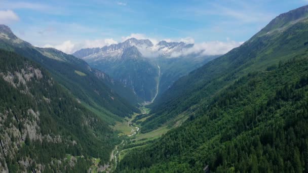 Wunderbare Natur Der Schweiz Die Schweizer Alpen Von Oben — Stockvideo