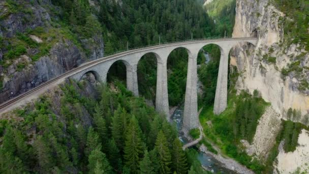 Volo Sopra Paesaggio Svizzero Svizzera Dall Alto — Video Stock