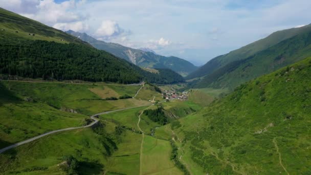 Вид Воздуха Швейцарские Альпы Красивая Швейцария Сверху — стоковое видео