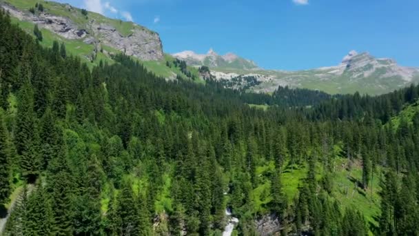 Vista Aerea Sulle Alpi Svizzere Bella Svizzera Dall Alto — Video Stock