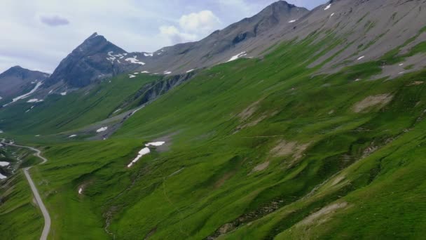 Flyg Över Albula Pass Schweiziska Alperna Schweiz Ovanifrån — Stockvideo