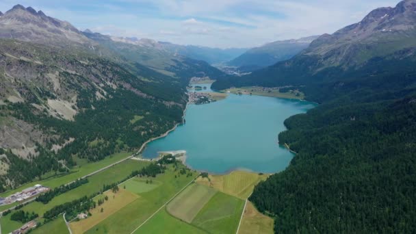 Дивовижний Вигляд Швейцарії Швейцарських Альп — стокове відео