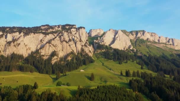 Aerial View Swiss Alps Beautiful Switzerland — Stock Video