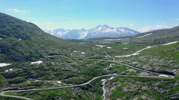 Uitzicht Vanuit Lucht Zwitserse Alpen Het Prachtige Zwitserland Van Bovenaf — Stockvideo