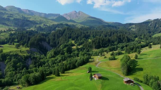 Uitzicht Zwitserse Alpen Zwitserland Van Bovenaf — Stockvideo