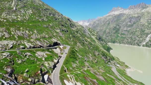 Prachtige Natuur Van Zwitserland Zwitserse Alpen Van Boven — Stockvideo