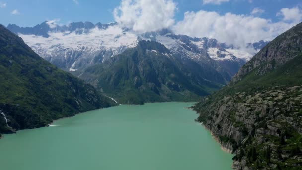Прекрасная Природа Швейцарии Швейцарские Альпы Сверху — стоковое видео