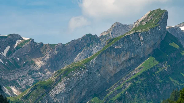 Imponerande Bergen Och Glaciärerna Schweiziska Alperna Fotografi — Stockfoto