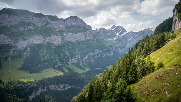Καταπληκτικό Τοπίο Και Φύση Στις Ελβετικές Άλπεις Στο Alpstein Ελβετία — Φωτογραφία Αρχείου