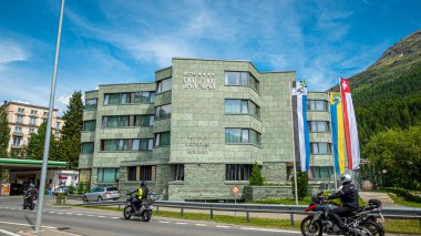 St Moritz İsviçre 'deki Otel San Gian İsviçre - İsviçre Alpleri - 22 Temmuz 2019