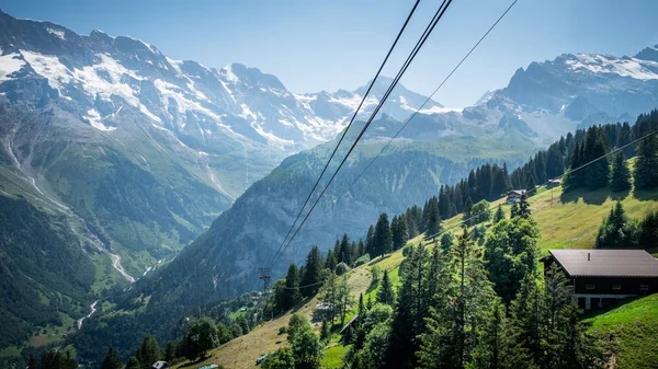Ελβετικές Άλπεις Υπέροχο Τοπίο Και Φύση Ταξιδιωτική Φωτογραφία — Φωτογραφία Αρχείου