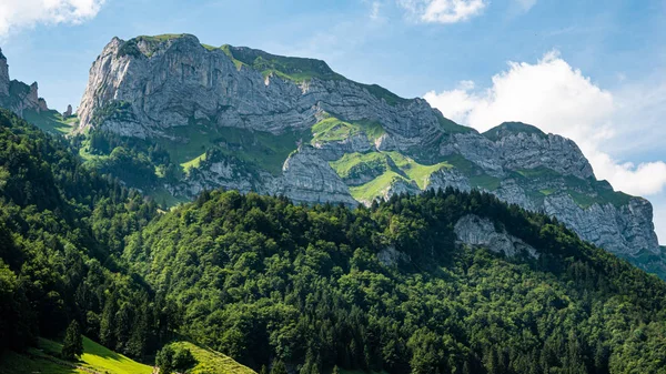 Imponerande Bergen Och Glaciärerna Schweiziska Alperna Fotografi — Stockfoto