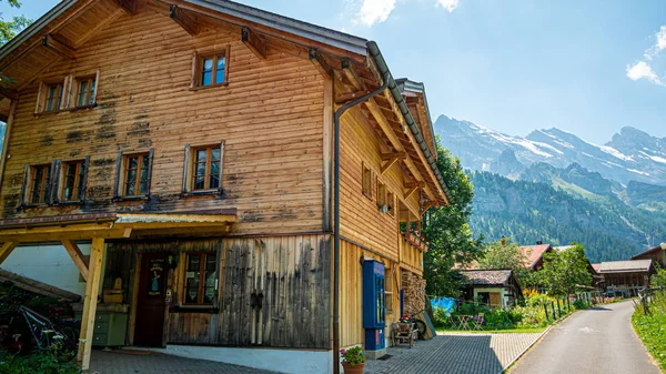 Underbar Historisk Gimmelwald Schweiziska Alperna Schweiziska Alperna Schweiz Juli 2019 — Stockfoto