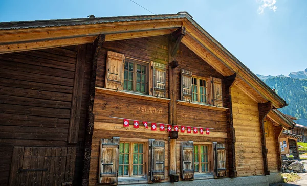 Wonderful Historic Village Gimmelwald Swiss Alps Swiss Alps Switzerland July — Stock Photo, Image