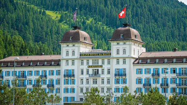 Kempinski Grand Hotel Des Bains Moritz Szwajcaria Alpy Szwajcarskie Szwajcaria — Zdjęcie stockowe
