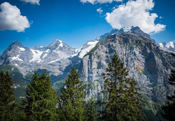 Впечатляющие Горы Ледники Швейцарских Альпах — стоковое фото
