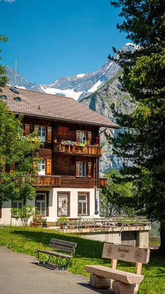 Typical Inn Swiss Alps Swiss Alps Switzerland July 2019 — Stock Photo, Image