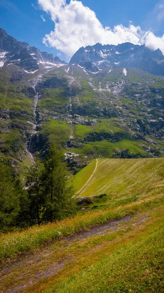 Дивовижний Краєвид Вершинах Гір Швейцарських Альп — стокове фото