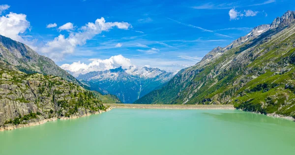 Bergssjön Schweiziska Alperna Schweiz Uppifrån — Stockfoto