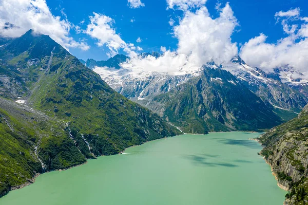 Bergssjön Schweiziska Alperna Schweiz Uppifrån — Stockfoto