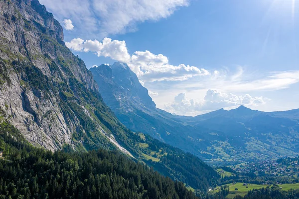 Úžasné Švýcarsko Shora Hory Švýcarských Alp — Stock fotografie