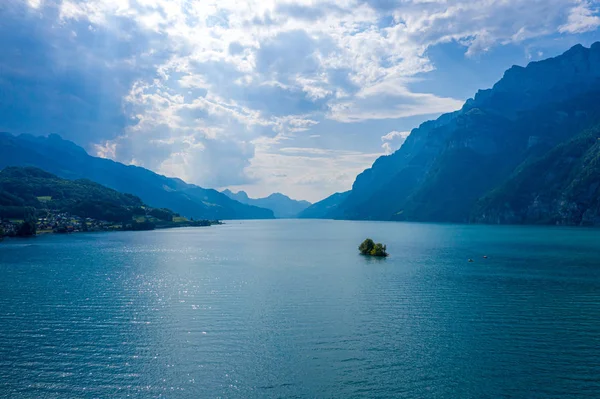 Lago Walensee Suiza Alpes Suizos Desde Arriba —  Fotos de Stock