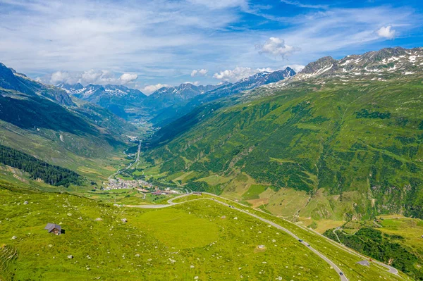 Ελβετικές Άλπεις Από Ψηλά Καταπληκτική Θέα Πάνω Από Βουνά Της — Φωτογραφία Αρχείου