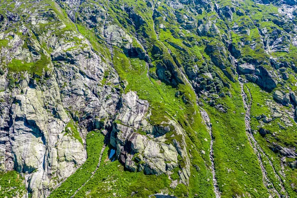 Zielone Góry Szwajcarii Widok Lotu Ptaka — Zdjęcie stockowe
