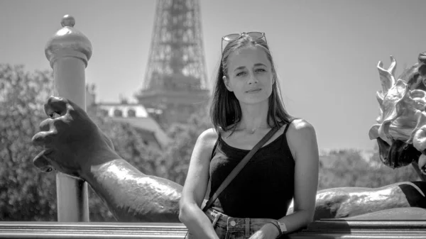 Schönes Mädchen Der Seine Paris Paris Street Photography — Stockfoto