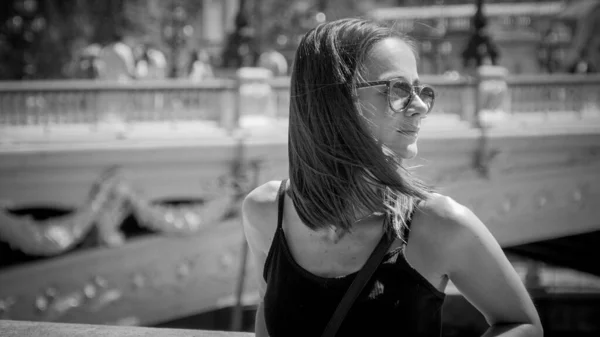 French Girl City Paris Paris Street Photography — ストック写真