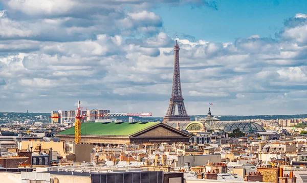 Vista Aérea París Con Torre Eiffel Fotos París —  Fotos de Stock