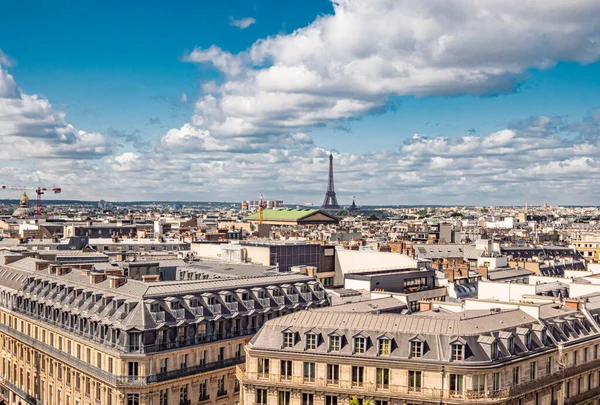 Vista Aérea París Con Torre Eiffel Fotos París —  Fotos de Stock