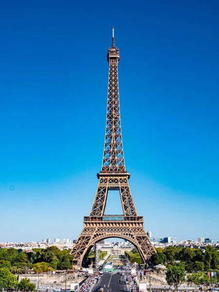 Tour Eiffel Paris Vue Depuis Trocadéro Paris Street Photography — Photo