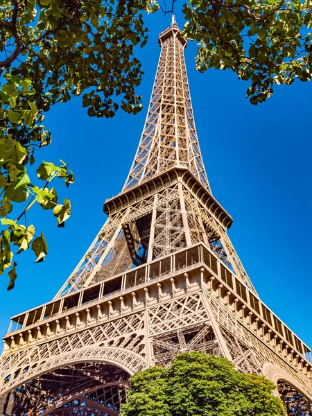 Célèbre Tour Eiffel Paris Par Une Journée Ensoleillée Paris Street — Photo