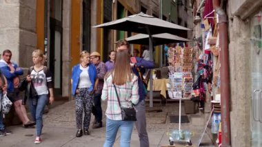 Porto 'daki güzel tarihi bölge - Porto, Portekiz - 18 Eylül 2019