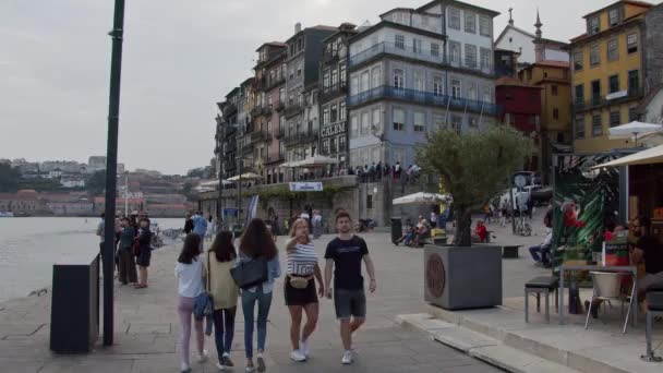 Portos Historiska Stadsdel Porto Portugal September 2019 — Stockvideo