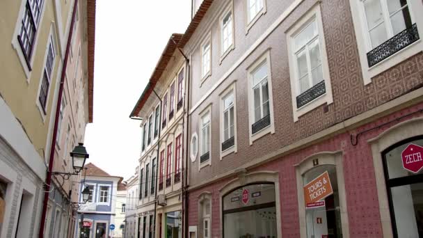 Typische Gebäude Aveiro Historischen Viertel Aveiro Portugal September 2019 — Stockvideo