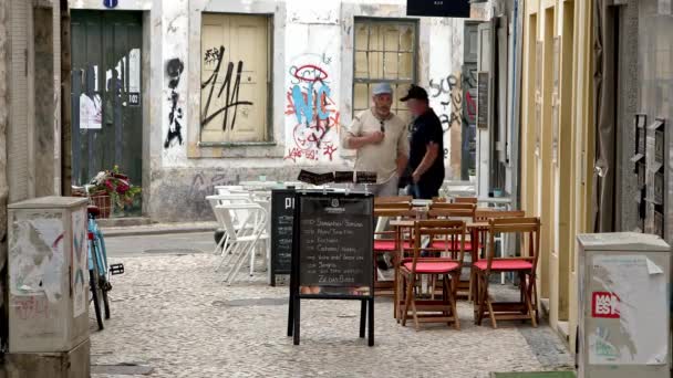 Pequeño Café Callejero Aveiro Aveiro Portugal Septiembre 2019 — Vídeos de Stock