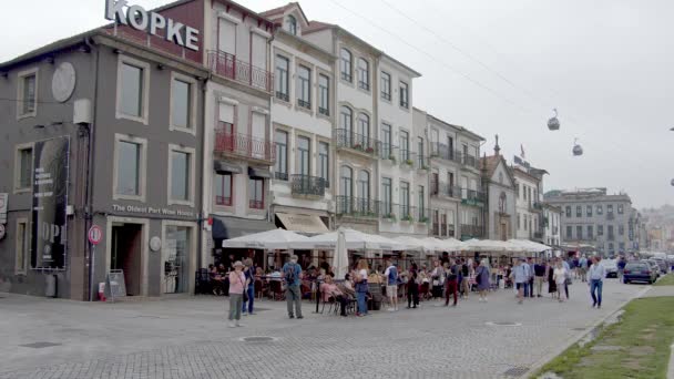 Krásné Břehy Řeky Douro Městě Porto Porto Portugalsko Září 2019 — Stock video