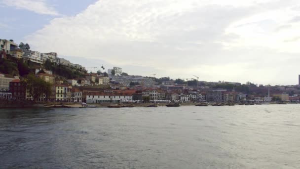 Piękna Rzeka Douro Panorama Gai Porto Porto Portugalia Września 2019 — Wideo stockowe