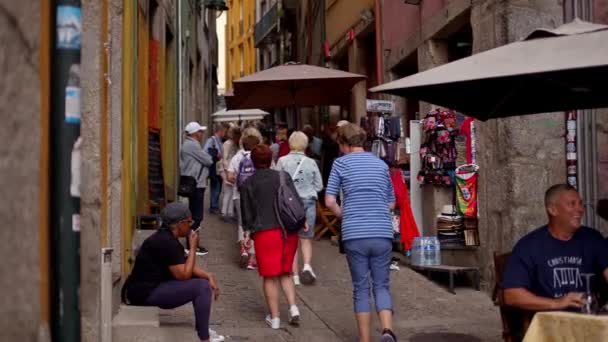 Hermoso Distrito Histórico Oporto Porto Portugal Septiembre 2019 — Vídeos de Stock