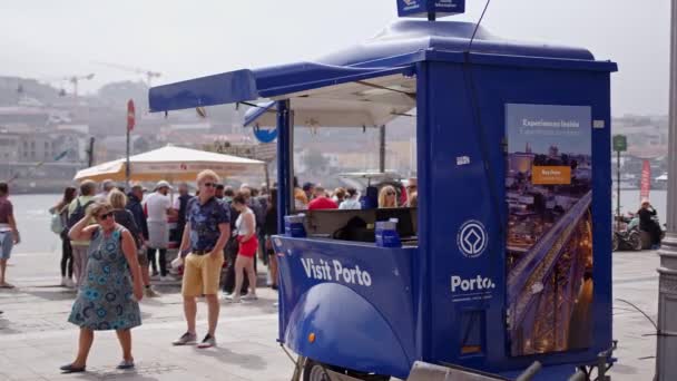 Balcão Informações Para Visitantes Porto Porto Portugal Setembro 2019 — Vídeo de Stock