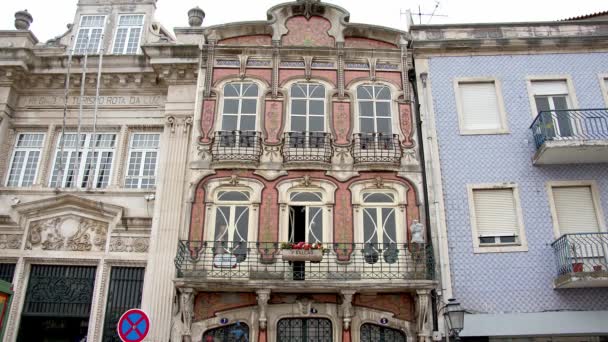 Hermosas Mansiones Ciudad Aveiro Aveiro Portugal Septiembre 2019 — Vídeos de Stock