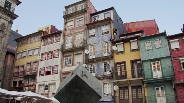 Das Bunte Historische Viertel Von Porto Porto Portugal September 2019 — Stockvideo