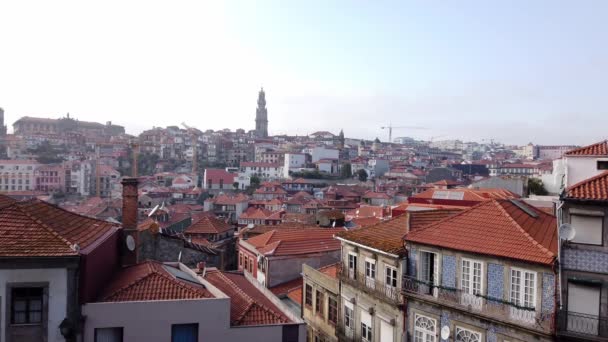 Prachtige Stad Porto Uitzicht Vanuit Lucht Porto Portugal September 2019 — Stockvideo