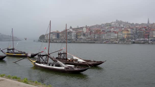Řeka Douro Portu Významnou Památkou Městě Porto Portugalsko Září 2019 — Stock video